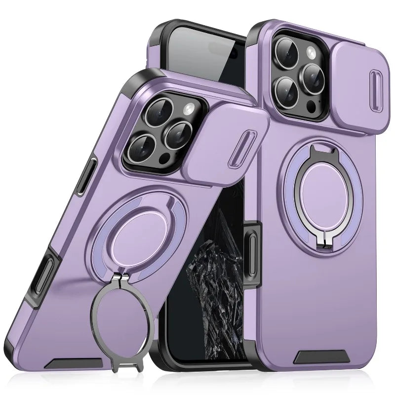 Armor Magnetic Bracket Case for iPhone