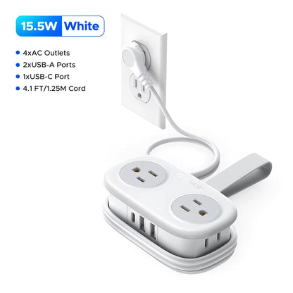 Compact Travel Power Strip 4FT
