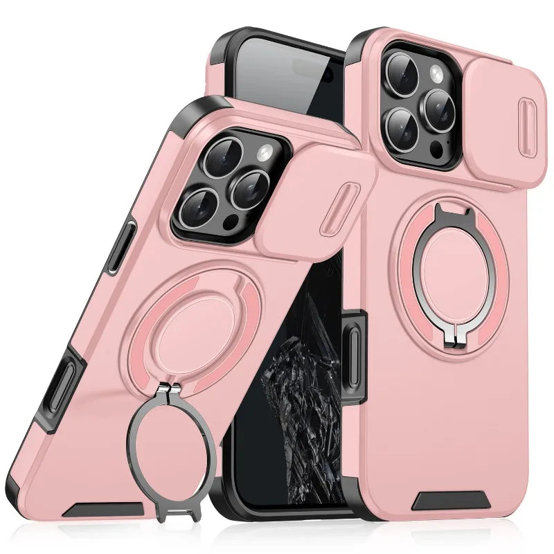 Armor Magnetic Bracket Case for iPhone