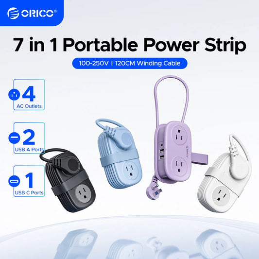 Compact Travel Power Strip 4FT