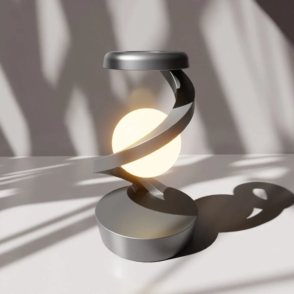 Rotating moon desk lamp